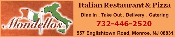 Mondello's Pizza & Italian Restaurant in Monroe-Eat In, Take Out, Delivery, Catering: 732-446-2520; 557 Englishtown Road, Monroe, NJ 08831